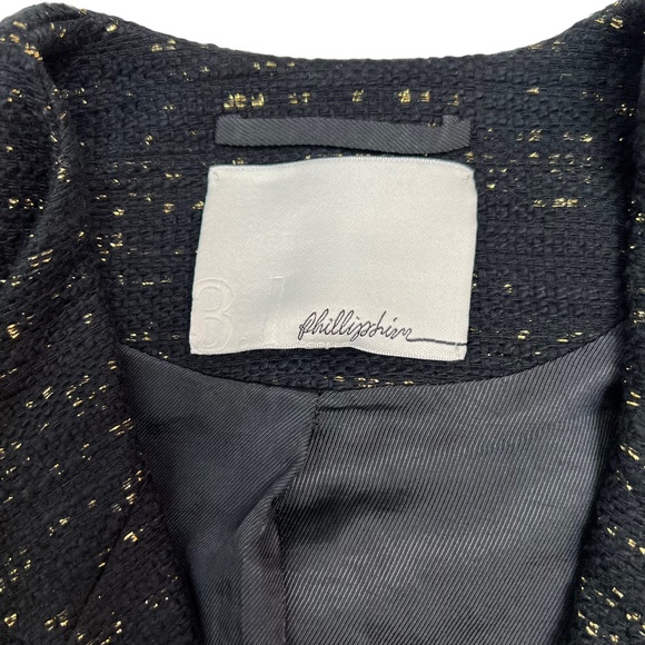 3.1 Phillip Lim Black and Gold Textured Blazer - Picture 11 of 13